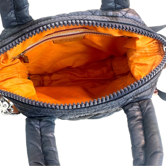 MZ WALLACE Women’s Micro Sutton Recycled Nylon Small Crossbody In Dark Blue Camo - Picture 10 of 13